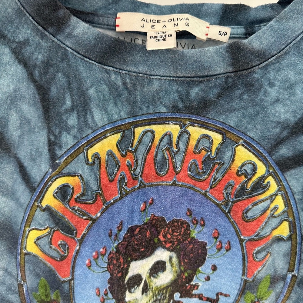 Alice + Oliva Grateful Dead Crop Top Size Small - Picture 2 of 3